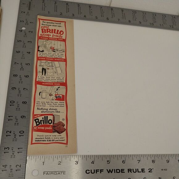 1958 Brillo Soap Pads Red House Cleaning Cartoon Original Retro Vtg Print Ad - Picture 7 of 7
